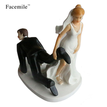 Facemile Bride and Groom Toppers Couple Figurine Wedding Funny Cake Topper for Wedding Cake Decoration Party Supplies 54103 2024 - buy cheap