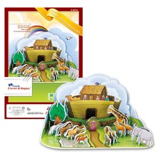 Candice guo! 3D puzzle clever & happy paper model DIY assemble toy flood & rainbow Noah's ark birthday Christmas gift 1pc 2024 - buy cheap
