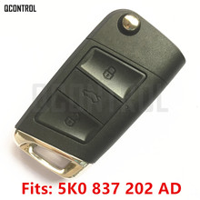 QCONTROL Car Remote Key DIY for VW/VOLKSWAGEN Beetle/Caddy/Eos/Golf/Jetta/Polo/Scirocco/Tiguan/Touran/Up 2024 - buy cheap