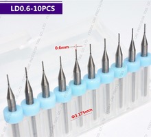 0.6mm,10pcs,Freeshipping CNC machine solid carbide micro PCB Drill Cutter,Printed Circuit Board Drill Bit,corn Milling Cutter 2024 - buy cheap