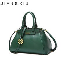 Jiansiu bolsa de couro genuíno feminina, bolsa grande de ombro com borla, em 3 cores 2024 - compre barato