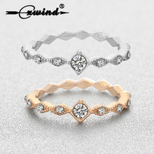Cxwind женское овальное соединительное кольцо, модное белое ювелирное изделие с кристаллами, винтажные обручальные кольца для женщин, подарок на день рождения, бижутерия 2024 - купить недорого
