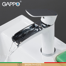 Grifo lavabo GAPPO de cascada cromado blanco, grifería para lavabo de baño, mezclador de latón para lavabo de baño 2024 - compra barato