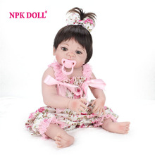 Npkdoll-boneca reborn, boneca realista, bebês reborn, corpo inteiro, vinil, 55 cm, viva-vida macia, reborn, para crianças 2024 - compre barato