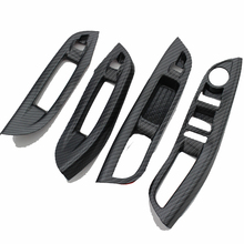 Carbon  ABS Car Window Lifter Panel Frame Decoration Cover Trim Sticker For Ford Focus  MK 3 4 MK3 MK4 4Pcs/Set accessories 2024 - buy cheap