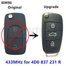 QCONTROL Car Upgrade Remote Key 433MHz for AUDI 4D0837231R A2 A3/B5 A4 A6 Quattro RS 4D0 837 231 R 1997 - 2002 2024 - buy cheap