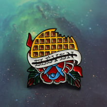 Waffle Flower Brooch ELEVEN Alien Waffle Cake Flower Fun Enamel Pin Denim Backpack Cartoon Badge Men and Women Kid Romantic Gift 2024 - buy cheap