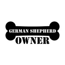 15cm*6.4cm Creative Bone German Shepherd Owner Personality Cute Cartoon Car Stickers Vinyl C5-0363 2024 - buy cheap