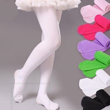 Meia-calça para balé feminina, meia-calça collants para dança crianças, branca e sólida de veludo, para meninas, primavera, 2019 2024 - compre barato