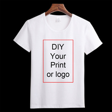Customized Print T Shirt Women's Girl's DIY Photo Logo Brand Top Tees T-shirt Men's Boy's clothes Casual Kid's Baby's Tshirt 2024 - купить недорого