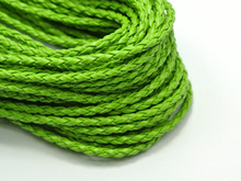 Cuerda trenzada de cuero, cordón de joyería de 3mm, 32,8 pies, verde claro, BOLO 2024 - compra barato