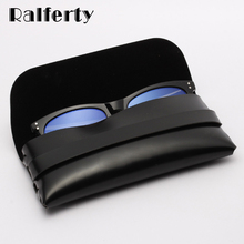 Ralferty proteção preto caso óculos de sol couro do plutônio bolsa qualidade óculos caixa óculos acessórios 2024 - compre barato