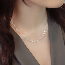 New Arrivals Silver Color  Multilayer Necklaces for Women Wedding Jewelry Choker Necklaces Statement Jewelry 2024 - buy cheap