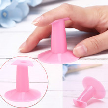 5 unids/lote Rosa arte de uñas, dedo soporte resto soporte para Gel polaco 3D flor pintura revestimiento de accesorios 2024 - compra barato