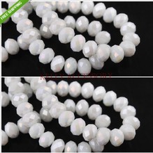Free Shipping 1000Pcs 4mm White Flat Round Faceted Glass Beads Crystal Spacer Beads Charms For Jewelry Making Craft DIY Beads 2024 - buy cheap