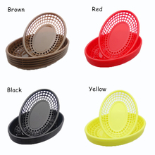 Plastic Basket Serving Tray French Fries Basket Oval Kep Nontoxic Fast Food Tray Restaurant Bar Chips Hamper 9.3" Ware 6pcs/set 2024 - buy cheap