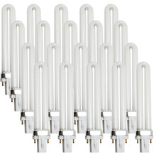 Lámpara UV de 9W, tubo de bombilla Led en forma de U de 365nm, máquina de Gel de repuesto, lámpara de curado para Nail Art, Color blanco, 20 unids/lote 2024 - compra barato