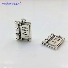 High Quality 20 Pieces/Lot 14mm*21mm Antique Silver Plated Jewelry Making Story Book Charms 2024 - buy cheap
