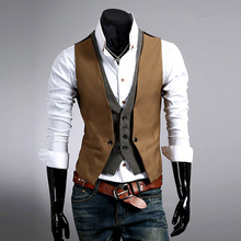Fashion Mens Suit Vests 2018 Mens New Arrival Fitted Leisure Waistcoat Casual Business Vests Men Gentleman Suit Tops 2024 - buy cheap