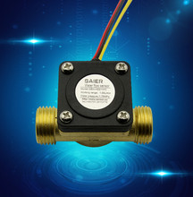 Medidor de flujo con interruptor, indicador de contador, Sensor de nivel de flujo, calentador de agua DN15 G1/2 ''de latón 2024 - compra barato