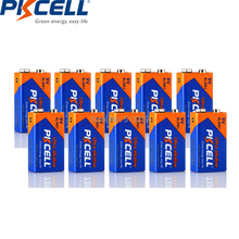 10Pcs PKCELL 9v thermometer battery 6LR61 E22 MN1604 522 Super Alkaline Battery Dry Primary Batteries Superior 6F22 2024 - buy cheap