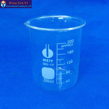 Vaso de vidrio de borosilicato para laboratorio químico, 1 unidad, 200mL 2024 - compra barato