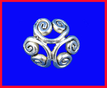 DoreenBeads Zinc metal alloy Beads Caps Flower Antique Silver Pattern Pattern 12mm( 4/8") x 12mm( 4/8"), 10 PCs 2024 - buy cheap