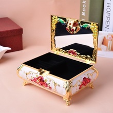 decorations for home Russian Peacock Open Screen Jewelry Box Princess Lovely  Pastoral European Jewelry Box Retro Reception Box 2024 - buy cheap