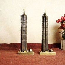Modelo de construcción de Jinmao, estatua de aleación de Shanghai, centro Global, estatua de monumentos famoso mundial, arquitectura para el hogar, accesorios de recuerdo 2024 - compra barato