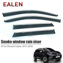 EALEN-deflector de humo para coche, accesorios de protección para Renault Captur 2015, 2016, 2017, 2018, respiradero de ABS, 4 Uds./1Set 2024 - compra barato