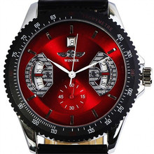 Brand WINNER Watches Men Business Automatic Wristwatch Leather Strap Fashion Calendar Auto Date Mechanical Self-Wind Wrist Watch 2024 - buy cheap