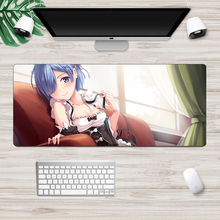 Otaku-alfombrilla de ratón grande de Anime Rem, accesorio con borde de bloqueo, antideslizante, para tableta, PC, Notebook, escritorio, Japón, 70x30cm 2024 - compra barato