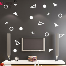 20pcs/set Geometry Round Triangles Wavy Shape Wall Stickers For Kids Rooms Nursery Home Decoration Art Mural Circle Vinyl Poster 2024 - buy cheap