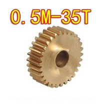 0.5M-35Teeths copper mold small modulus spur gear--Diameter:18.5mm hole d:5mm 2024 - buy cheap