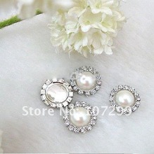 FREE SHIPPING --Ivory New Arrival PEARL A-Grade Rhinestone Circle Diamante Cluster Craft Invitation DIY 2024 - buy cheap