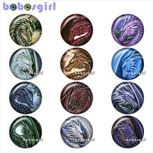 constellation Zodiac Birthstone  Dragon glass snap button jewelry  DIY   Round photo cabochons  flat back   TW1901 2024 - buy cheap