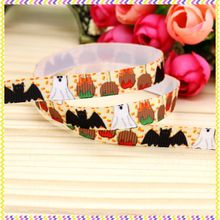 New 3/8'' Free shipping halloween printed grosgrain ribbon hair bow headwear party decoration wholesale OEM 9mm H3906 2024 - buy cheap