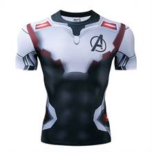 Summer Superhero Stretch T-shirt 3D Captain / Spiderman / Batman Leopard Men's T-Shirt Short Sleeve Compression T-Shirt New 2024 - buy cheap