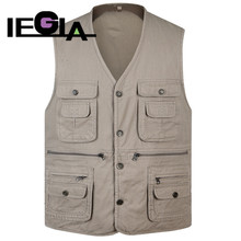 Men Vest New Summer Travels Vests Breathable Vest Unloading Photographer Weskit Sleeveless Thin Jacket with Pocket  L-4XL 2024 - buy cheap