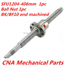 Free shipping 1pc Ball screw SFU1204 - L 406mm+ 1pc RM1204 Ballscrew Ball nut with standard processing for BK10 / BF10 2024 - buy cheap