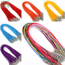 New 1.5mm 45+5cm 5pcs/lot Faux Leather Cord Chain Adjustable Necklace Bracelet with Lobster Clasp, for DIY Jewelry Making 2024 - buy cheap