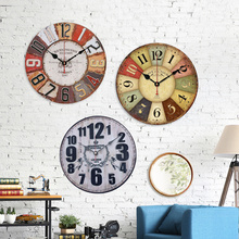 Europe rural Vintage Wooden Wall Clock large decorative silent clocks watch Antique Style home decor birthday gift 2024 - buy cheap