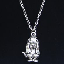 20pcs New Fashion Necklace 25x14mm hound dog Pendants Short Long Women Men Colar Gift Jewelry Choker 2024 - buy cheap