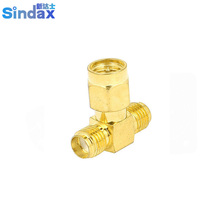 Sindax золото тон высокоскоростной кабель папа-мама SMA типа «мама» штекер RF, адаптер коаксиальный соединитель тройника 2024 - купить недорого