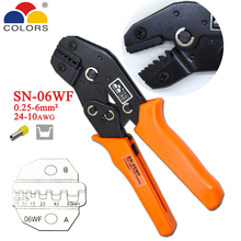 SN-06WF de colores, herramienta de prensado de terminales, alicates de 0,25-6 mm2, herramientas manuales 2024 - compra barato