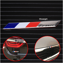 Wooeight 3D алюминиевый сплав национальный флаг Франция эмблема знак, наклейка на автомобиль наклейки для автомобилей Peugeot Citroen Renault BMW 2024 - купить недорого