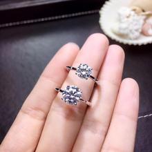 Moissanite, fire color super beautiful, 1 карат и 2 карата стерлингового серебра 925 пробы, простой стиль, 2024 - купить недорого