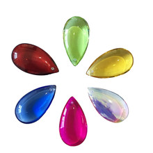 Free shipping mix colors 185pcs/lot 50mm crystal tear drop pendant for chandelier / curtain parts,crystal chandelier parts 2024 - buy cheap