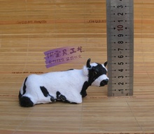 mini simulation cow toy polyethylene & furs cute small cow model doll gift 12x5x6cm 2447 2024 - buy cheap