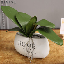 Artificial plant PU fake Butterfly orchid leaf simulation flowers home garden shop table decoration wedding flowers 2024 - buy cheap